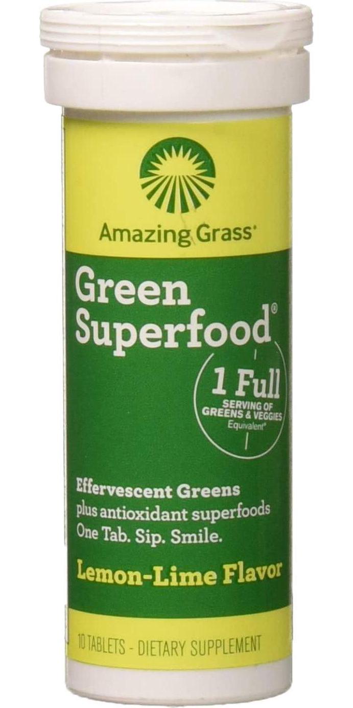 Amazing Grass Lemon Lime Green Superfood Drink Tabs, 10 CT