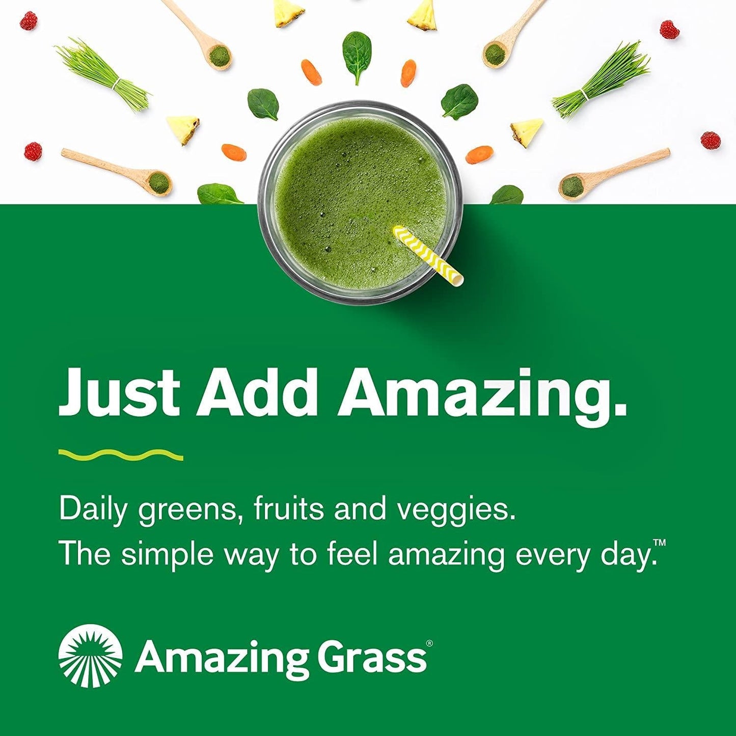 Amazing Grass Organic Kale Powder: Smoothie Booster with Super Greens and Vitamin K, 30 Servings