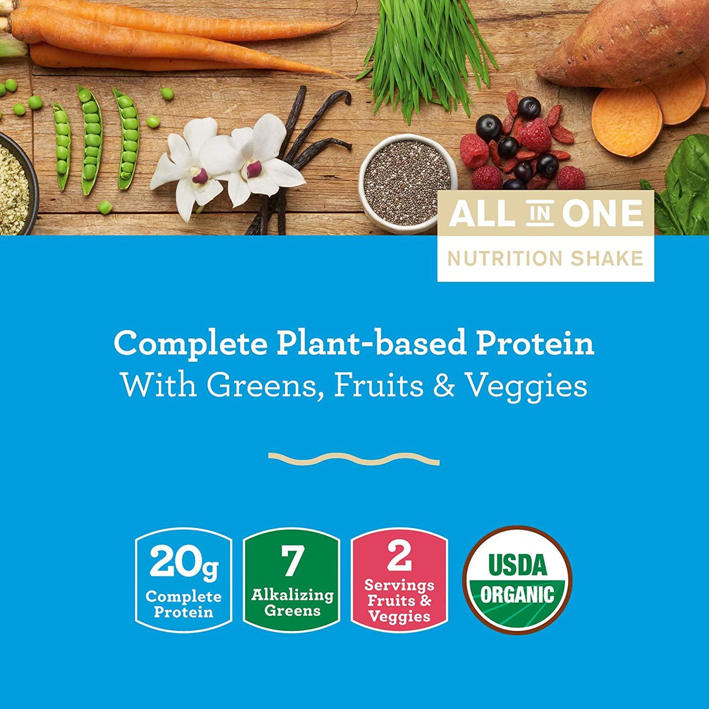 Amazing Grass PSF Powder, Pure Vanilla, 20 Servings (Old Version)