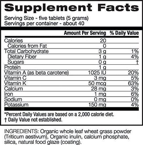 Amazing Grass - Wheat Grass 1000 mg. - 200 Tablets