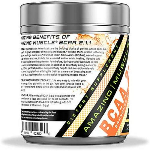 Amazing Muscle BCAA 2:1:1 Branched Chain Amino Acids - 6,000 MG - 30 Servings - Promotes Lean Muscles - Supports Swifter Muscle Recovery - Enhances Endurance Levels (Pina Colada)