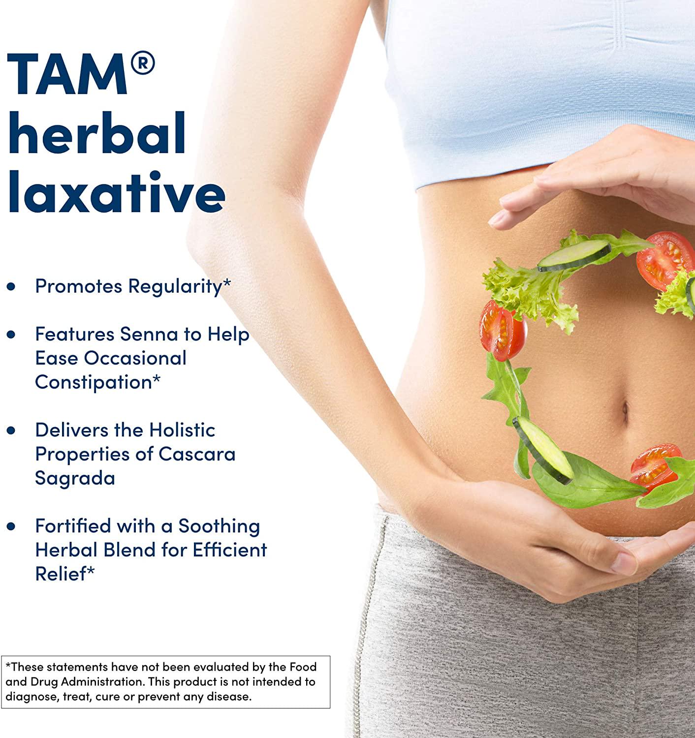 American Health Dietary Fiber Supplements, Tam Herbal Laxative, 250 Count