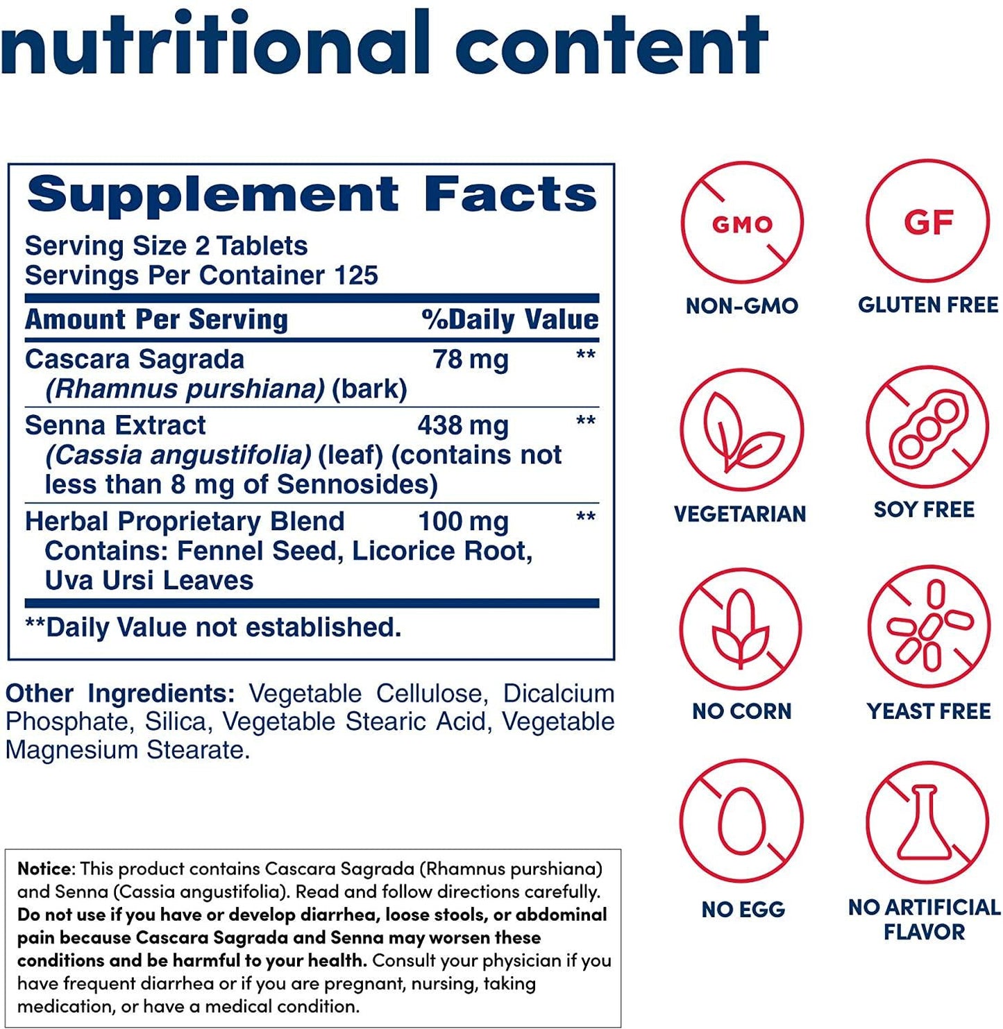 American Health Dietary Fiber Supplements, Tam Herbal Laxative, 250 Count