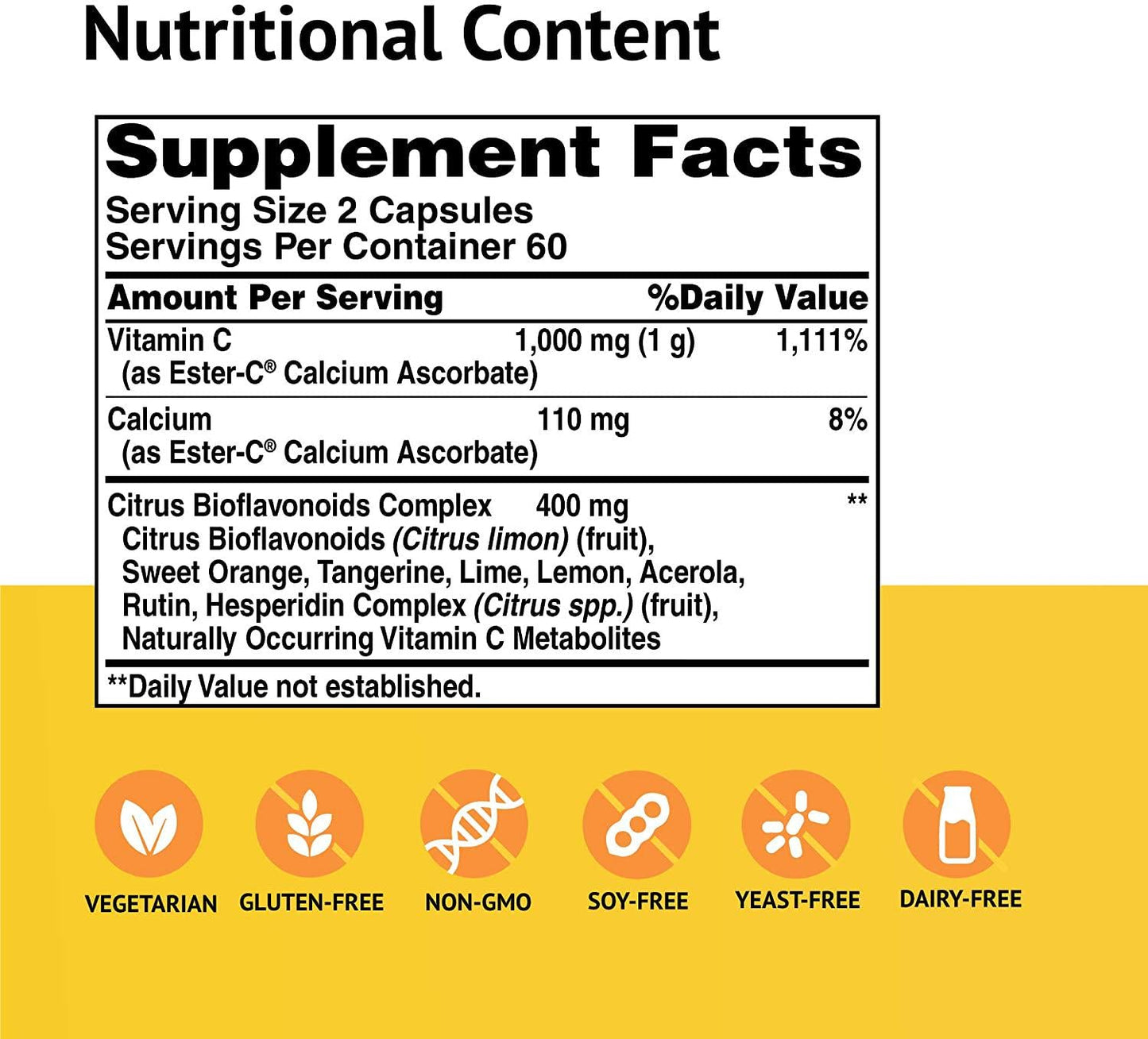 American Health Ester-C with Citrus Bioflavonoids - 500 mg - 120 Capsules