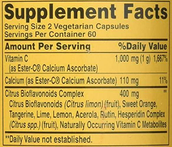 American Health Ester-C with Citrus Bioflavonoids, 500 mg, 120 Count