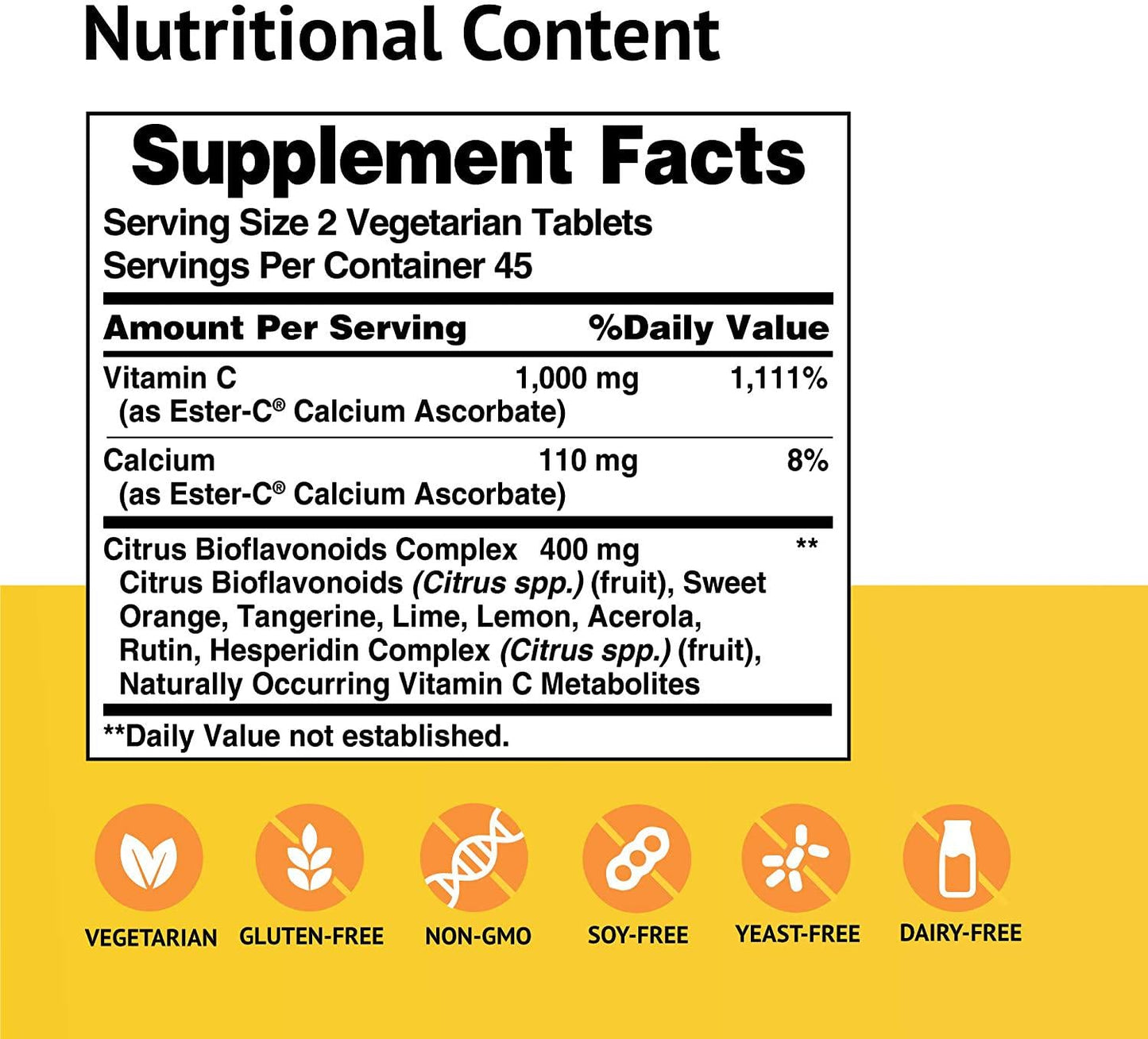 American Health - Ester C with Citrus Bioflavonoids 500 mg. - 90 Vegetarian Tablets