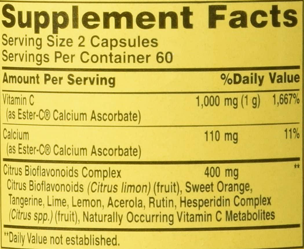 American Health Ester-C with Citrus Bioflavonoids - 500 mg - 120 Capsules