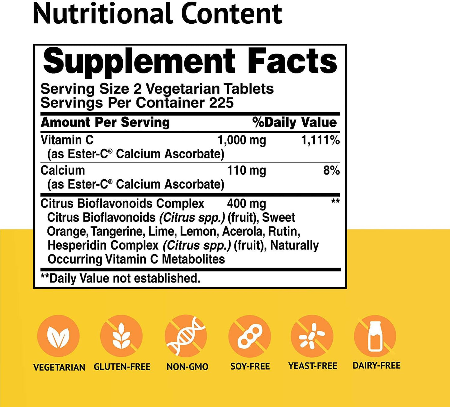 American Health Ester-C 500 mg with Citrus Bioflavonoids, 450 Count Tablets