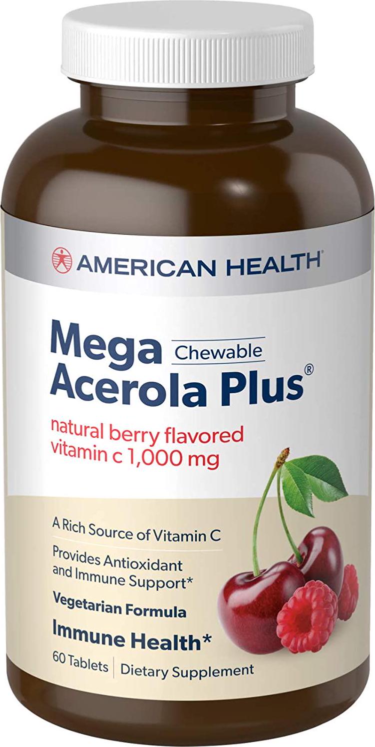 American Health Mega Acerola Plus, 1000 mg, 60 Count