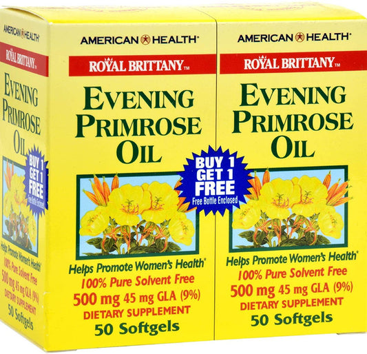 American Health Royal Brittany Evening Primrose Oil Twin Pack - 500 mg - 50+50 Softgels