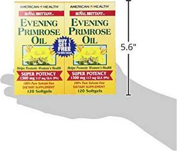 American Health - Royal Brittany Evening Primrose Oil Super Potency (120 + 120) Twin Pack Special 1300 mg. - 240 Softgels