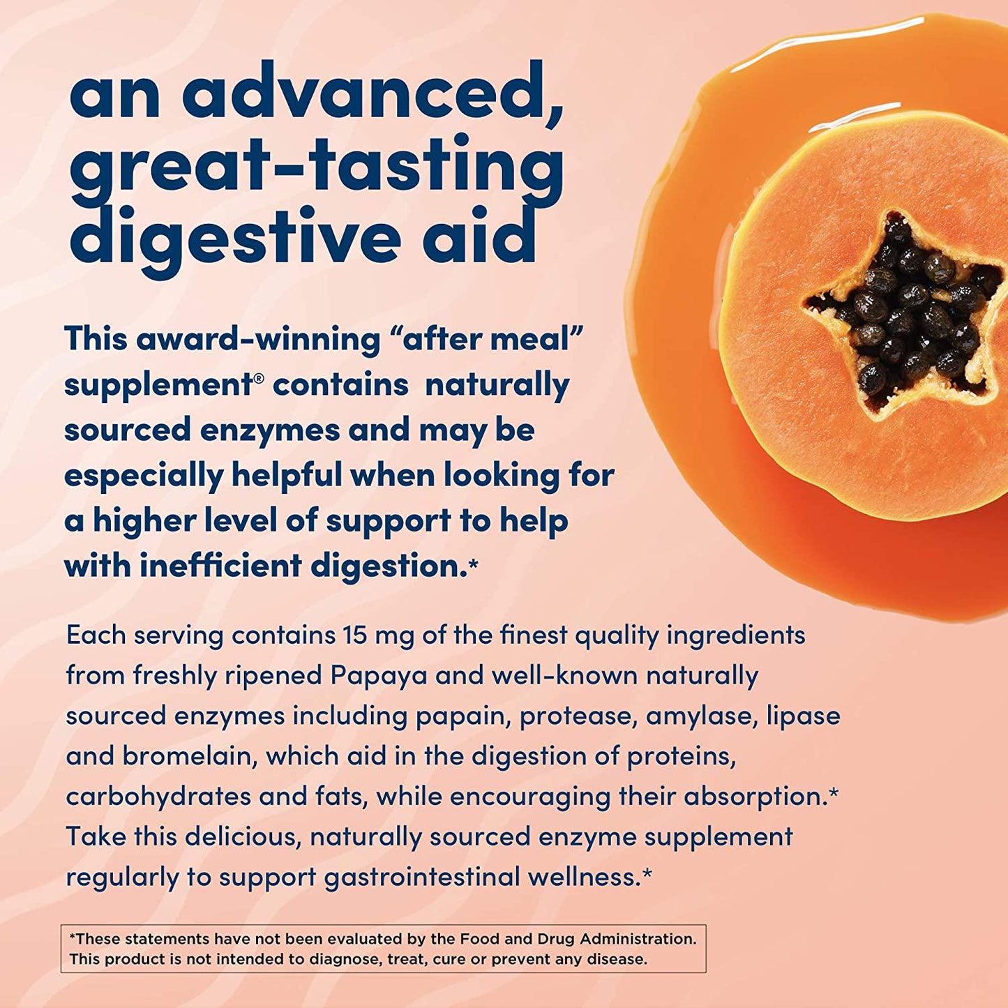 American Health Super Papaya Enzyme Plus Chewable Tablets 180 Ct