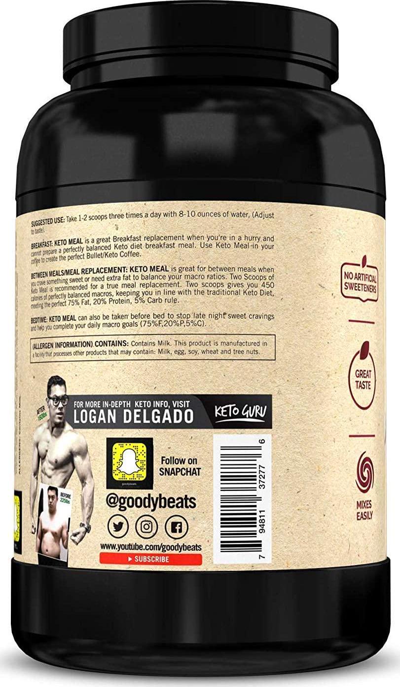 American Metabolix Keto Meal Replacement Shake with powder butter, Chocolate - low carb, high fat keto shake. Promotes weight loss Suppresses Appetite - 36 Servings