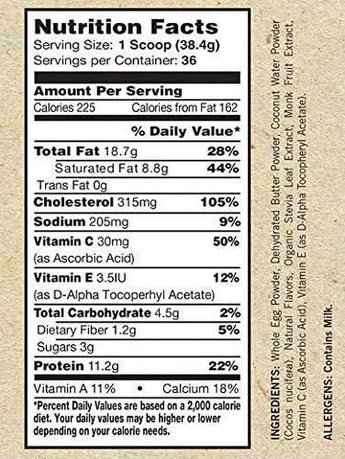American Metabolix Keto Meal Replacement Shake with powder butter, Chocolate - low carb, high fat keto shake. Promotes weight loss Suppresses Appetite - 36 Servings