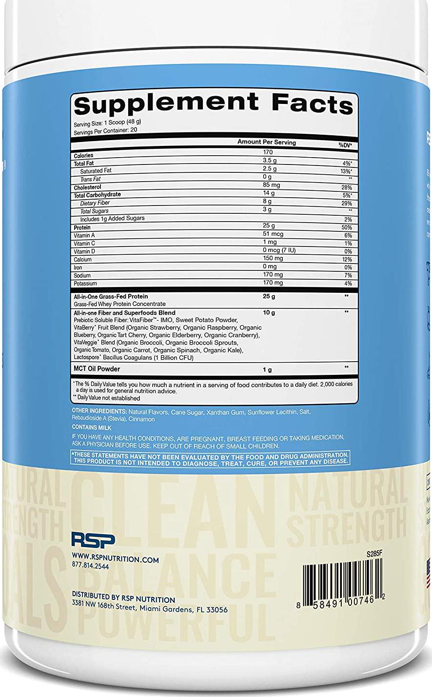 AminoLean Pre Workout Energy (Blue Raspberry 30 Servings) with TrueFit Protein Powder (Vanilla 2 LB)