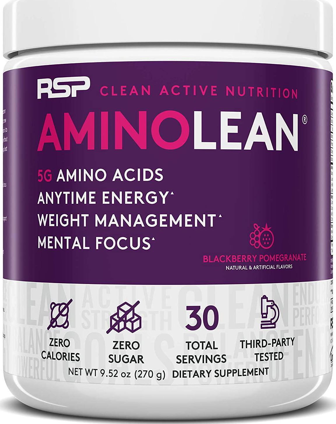 AminoLean Pre Workout Energy (BlackBerry Pomegranate 30 Servings) with AminoLean Recovery Post Workout Boost (Tropical Island Punch 30 Servings)