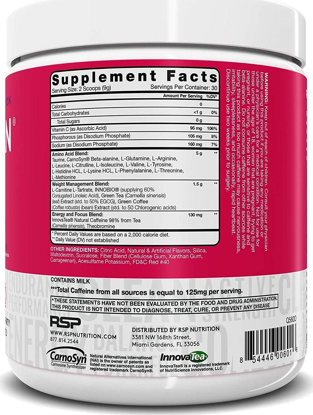 AminoLean Pre Workout Energy (Fruit Punch 30 Servings) with TrueFit Protein Powder (Chocolate 2 LB)