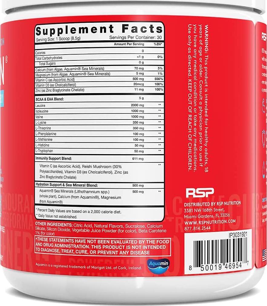 AminoLean Pre Workout Energy (Watermelon 30 Servings) with AminoLean Recovery Post Workout Boost (Tropical Island Punch 30 Servings)