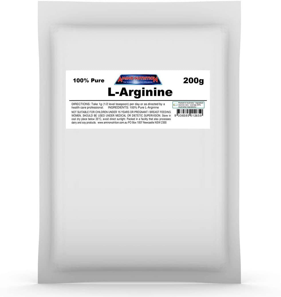Amino Nutrition 100% Pure L-Arginine (Arginine) Powder 200g