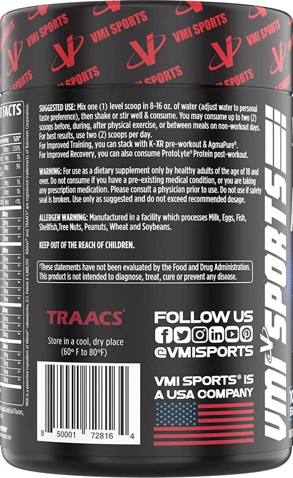 Aminogex Ultra | BCAA Powder | Amino Acids + Betaine and Glutamine | Amino Acid Post Workout Recovery Drink | Intra Workout Drink with Electrolytes | (30 Servings) (Red Fruit Candy, 18.2 Ounces)