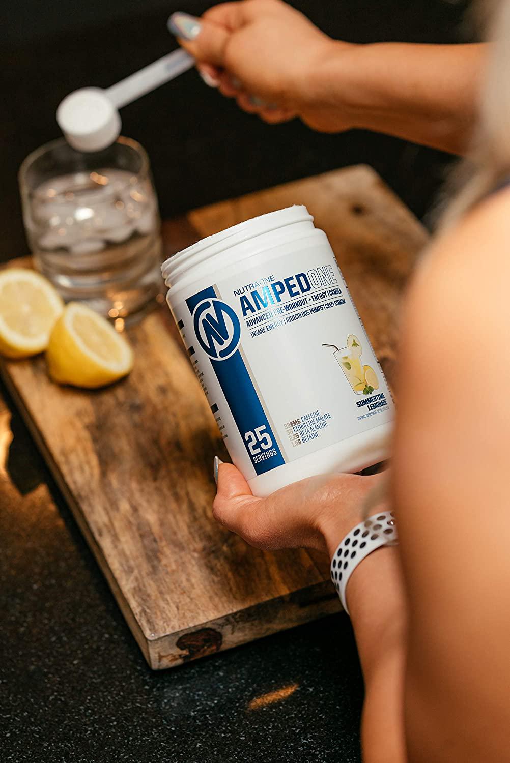 AmpedOne Pre Workout Powder for Men and Women by NutraOne Pre Workout Supplement for Increased Energy and Focus (Freedom Punch - 25 Servings)