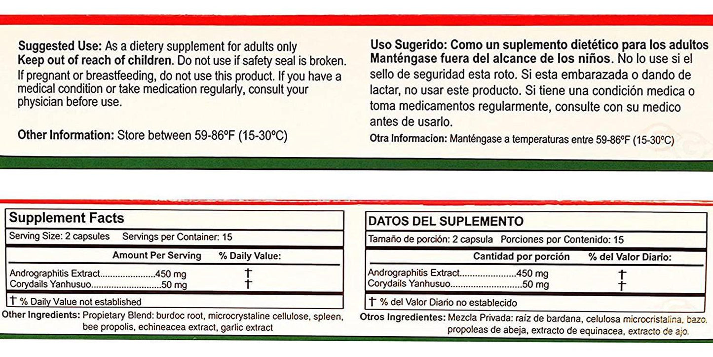 Ampitrexyl 500mg x 6 Pack - Herbal Immune Support Supplement Promex Ampitrexyl; 30 Capsules Each (180 Capsules Total)