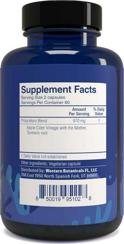 Amply Blends | Perfect Pair | Herbal Supplement | Tumeric + Apple Cider Vinegar Capsules | 120-Count