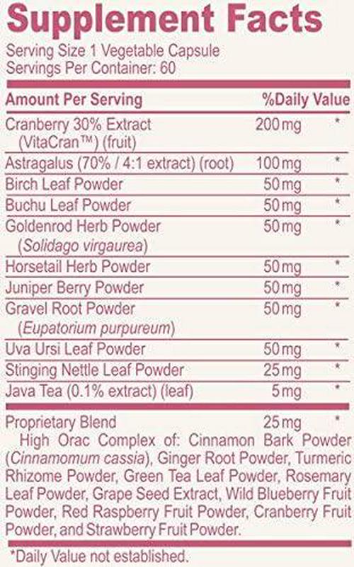 Amvilab Kidney Cleanse 60 Vegetarian Capsules. Blend of Natural Herbs and Antioxidants with Organic Cranberry Extract and More to Detox and Support Urinary Tract System, Kidney Function and Bladder Health
