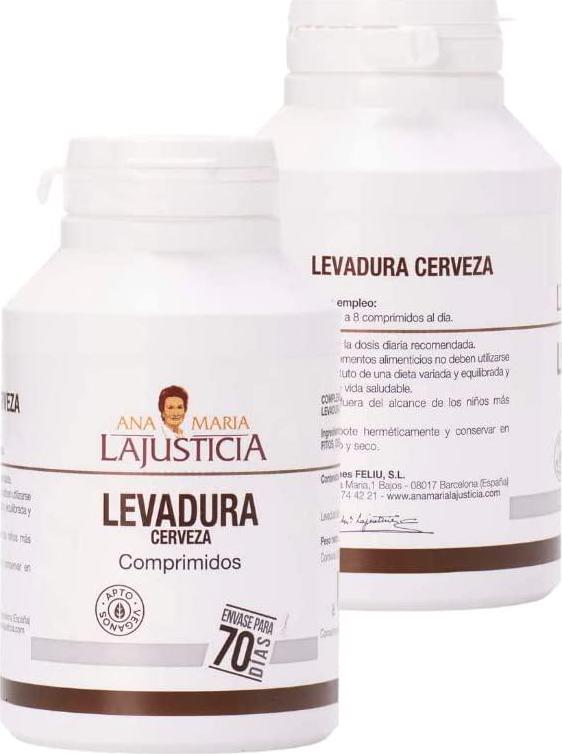 Ana Maria Lajusticia- BREWER'S Yeast - Source of Vitamins, Heart Health and Healthy Digestion - 70 Days Treatment Pack . Sugar Free and Vegan Friendly.