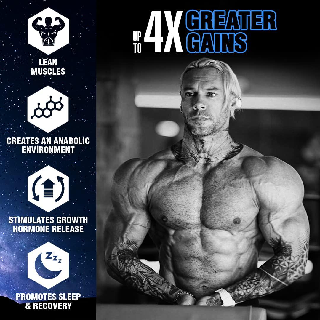 Anabol PM Nighttime Muscle Builder and Sleep Aid | Anabolic Muscle Building Supplement | Research-Backed Ingredients RIPFACTOR, Epicatechin and More | Post Workout Muscle Recovery and Strength 60 Pills