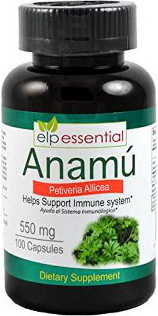 Anamu 100 Capsules 550 mg Petiveria Allicea