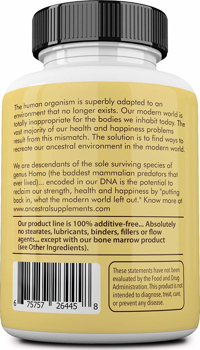 Ancestral Supplements Grass Fed Colostrum - Supports Immune, Gut, Growth and Repair (180 Capsules)