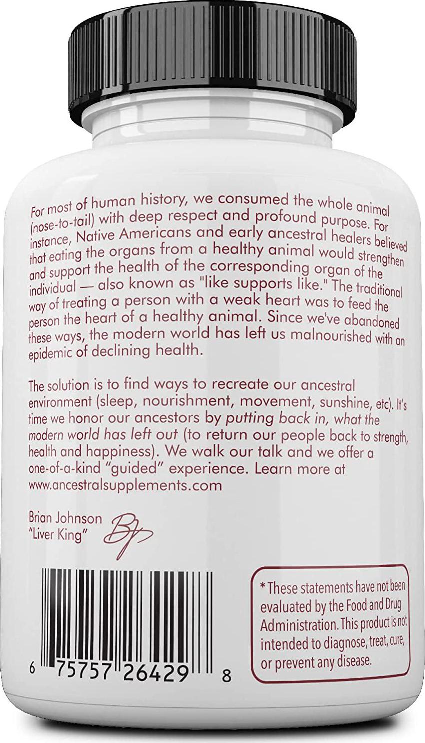 Ancestral Supplements Grass Fed Bone and Marrow Whole Bone Extract (Bone, Marrow, Cartilage, Collagen). See Other Ingredients.