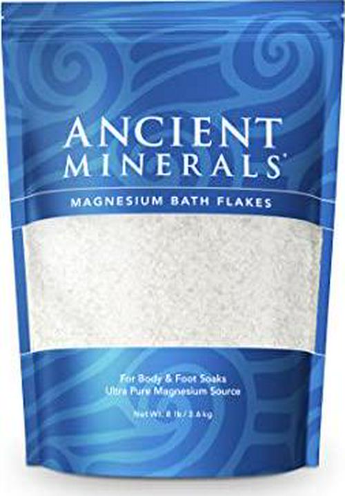 Ancient Minerals Magnesium Bath Flakes - Bathing Alternative to Epsom Salt - Soak in Natural Salts - High-Absorption Efficiency for Relaxation, Wellness and Muscle Relief - 8 lbs