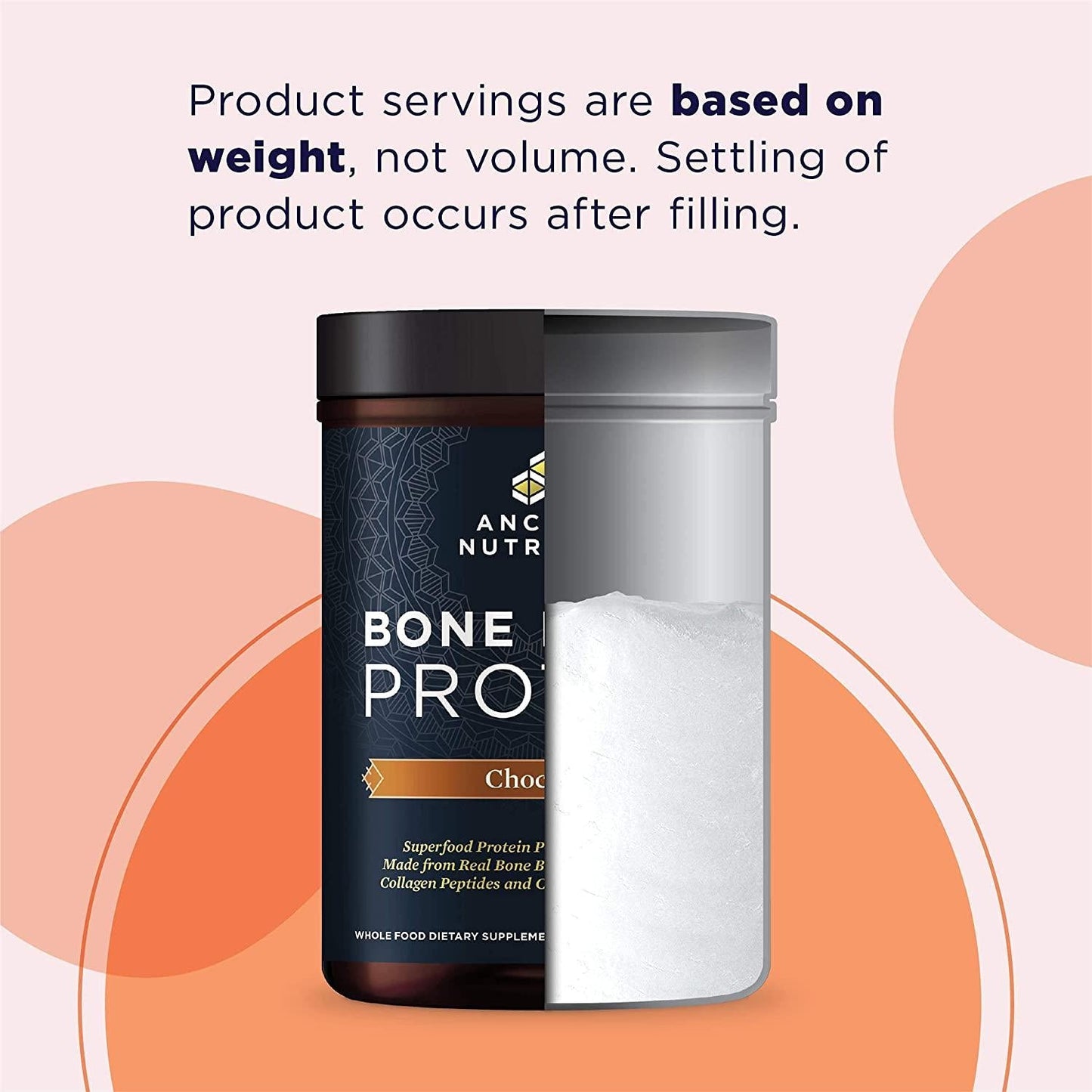 Ancient Nutrition Bone Broth Protein Powder, Chocolate Flavor, 20 Servings Size