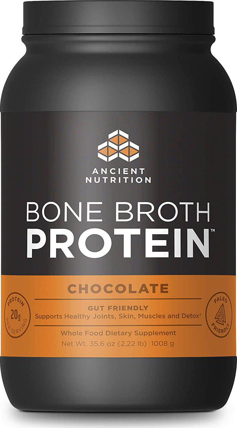 Ancient Nutrition Bone Broth Protein Powder, Chocolate Flavor, 40 Servings Size