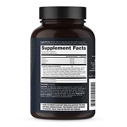 Ancient Nutrition KetoFIRE Caffeine Free Capsules, 180 Count Keto Diet Supplement with BHB Salts as Exogenous Ketones and Electrolytes