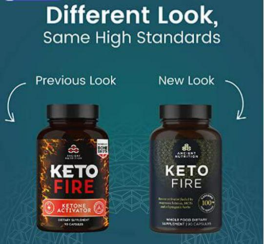 Ancient Nutrition KetoFIRE Caffeine Free Capsules, 180 Count Keto Diet Supplement with BHB Salts as Exogenous Ketones and Electrolytes