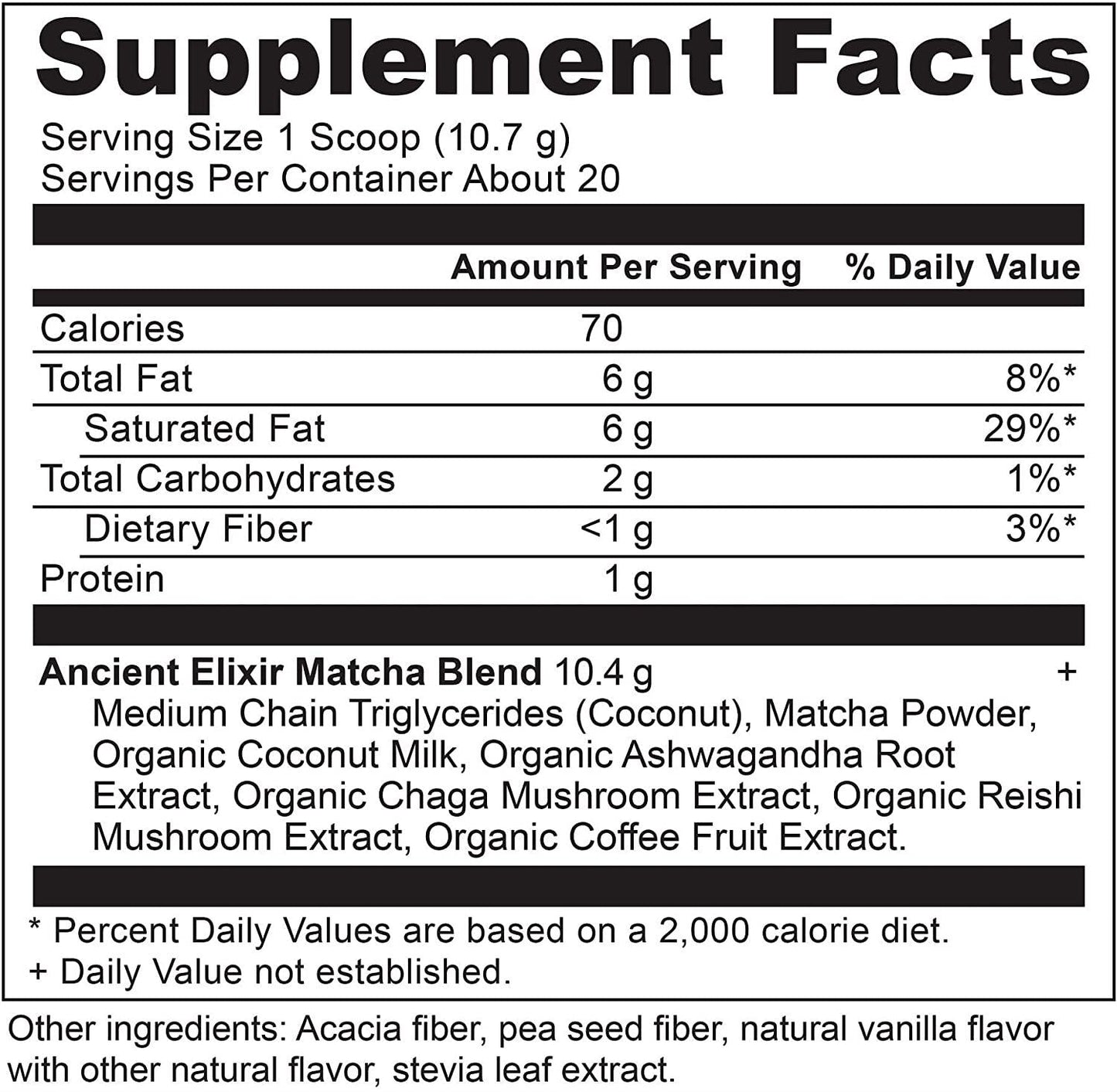 Ancient Nutrition KetoMATCHA Energy Elixir Powder, 20 Servings, Keto Diet Supplement, MCTs from Coconut, Green Tea Leaf, Energy Booster