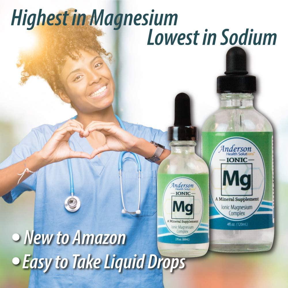 Anderson’s New Ionic Magnesium Complex, Aids in Muscle Cramps, Bone/Joint, Heart Health, Liquid Magnesium Supplement, Trace Mineral Drops, Supports Good Sleep, Mood, Regularity, 30 Servings (2 oz)
