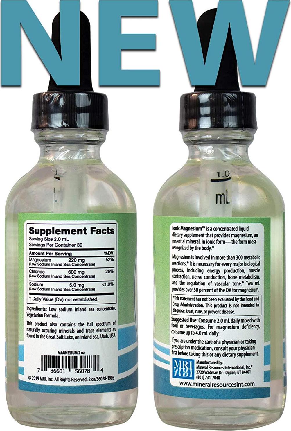 Anderson’s New Ionic Magnesium Complex, Aids in Muscle Cramps, Bone/Joint, Heart Health, Liquid Magnesium Supplement, Trace Mineral Drops, Supports Good Sleep, Mood, Regularity, 30 Servings (2 oz)