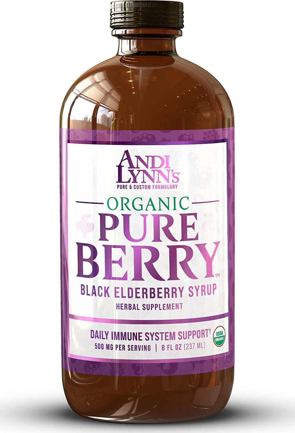 Andi Lynn's 500mg Pure Elderberry Syrup, 8 FZ