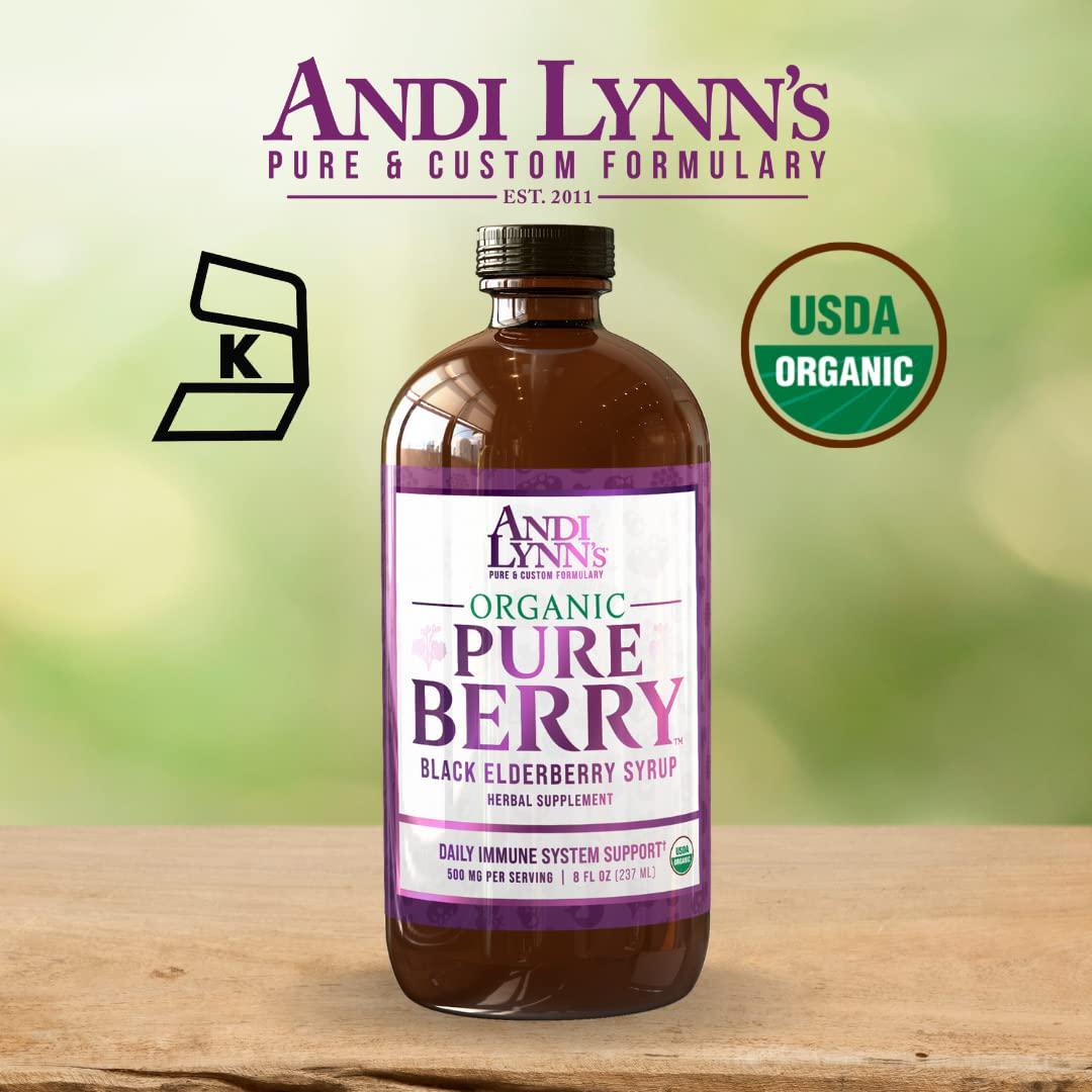 Andi Lynn's 500mg Pure Elderberry Syrup, 8 FZ