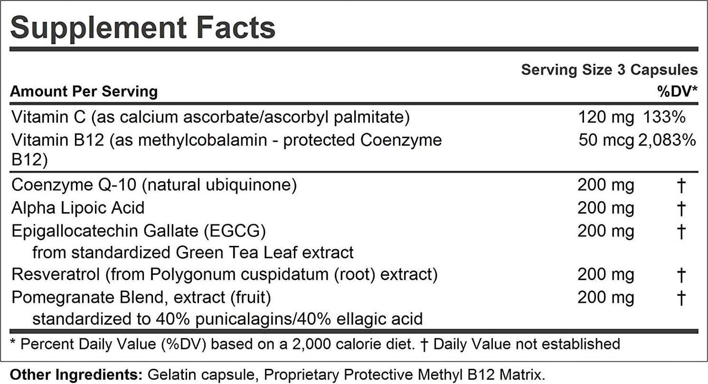 Andrew Lessman Andrew's Five Favorites 60 Capsules – Provides 200mg Each of Coenzyme Q-10, Resveratrol, EGCG, Pomegranate and Alpha Lipoic Acid, Powerful Anti-Oxidant Support, No Additives