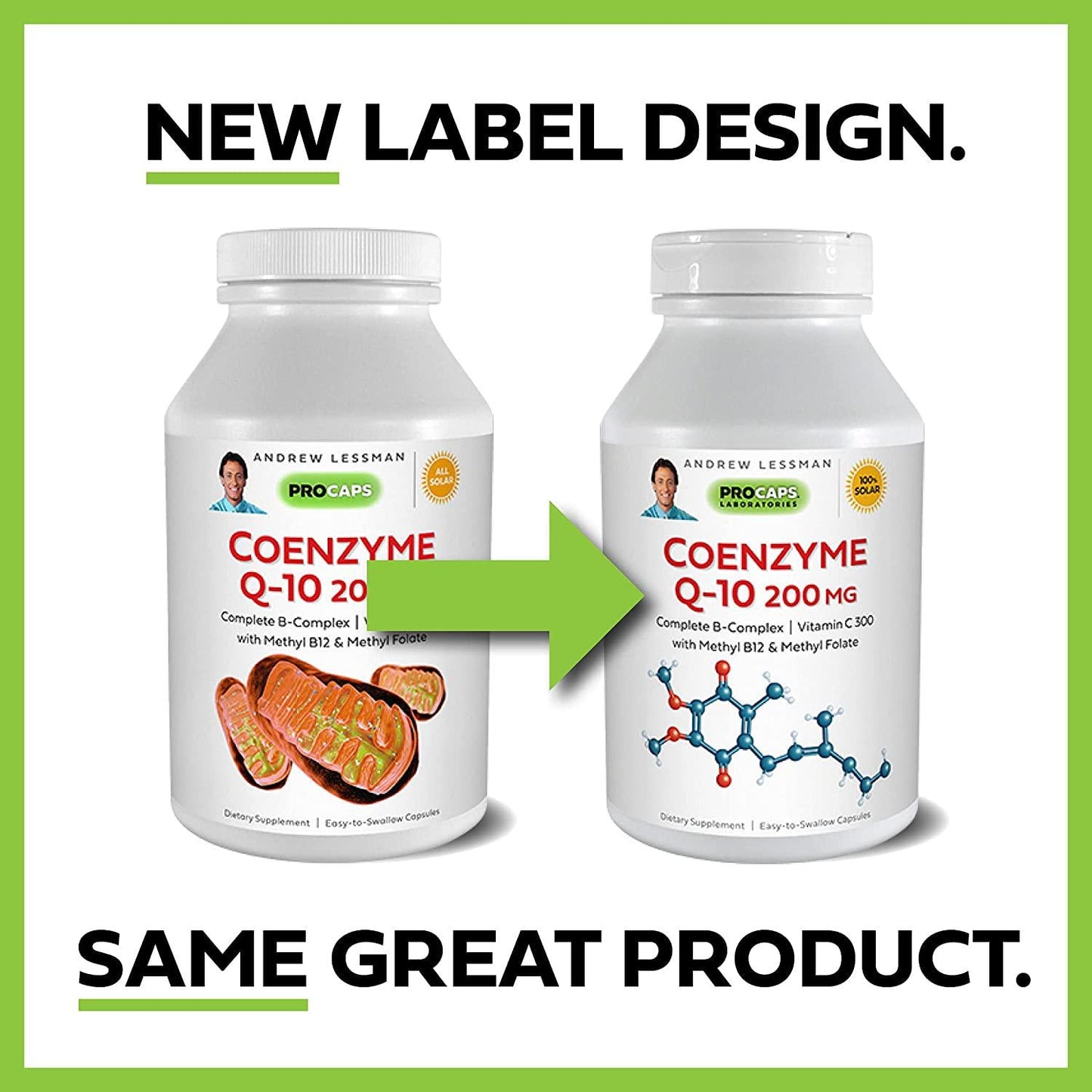 Andrew Lessman Coenzyme Q-10 200 mg 120 Capsules - Essential for Energy Production and Optimum Key Organ Function, Anti-Oxidant Support, Depleted by Aging, Plus B-Complex. Easy to Swallow Capsules