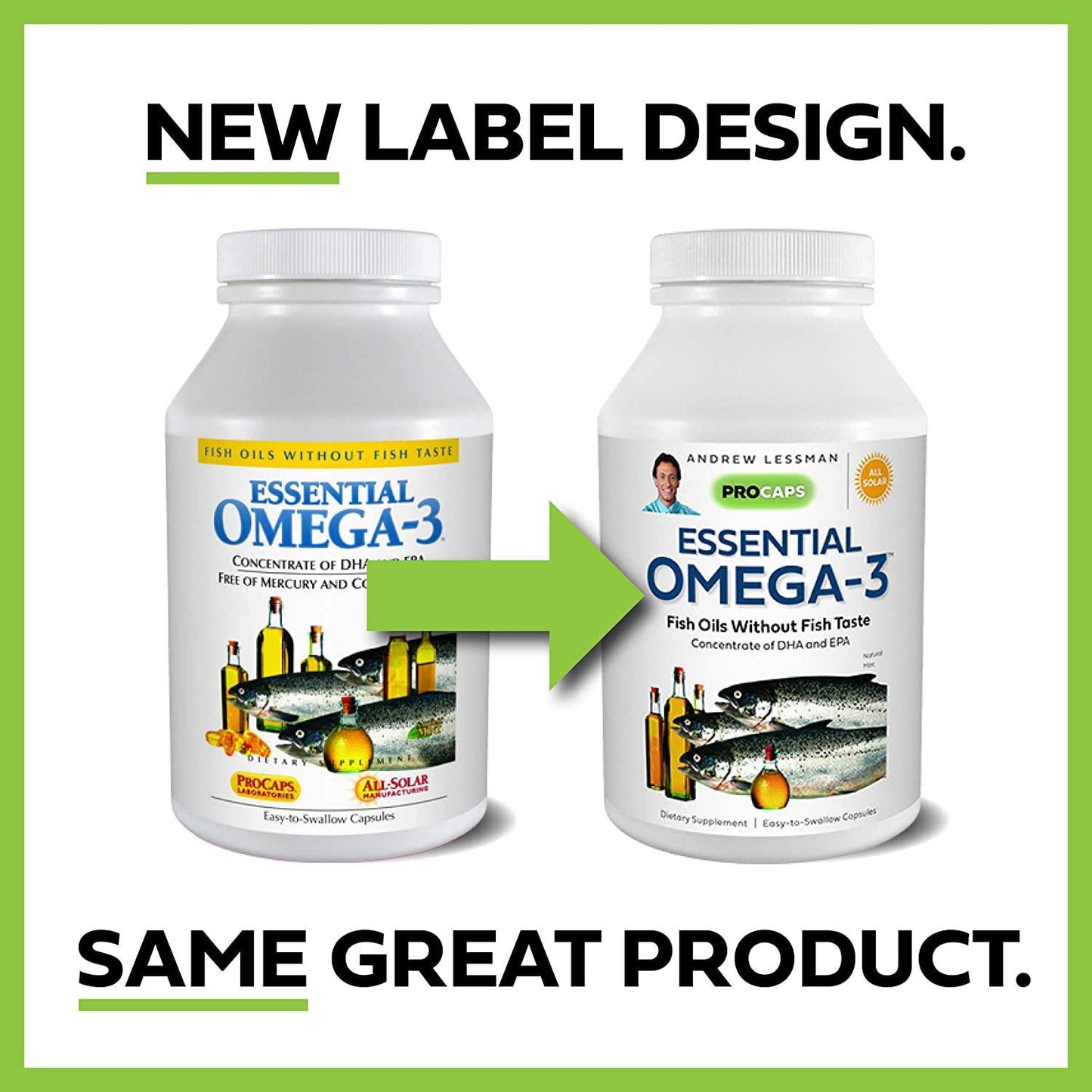 Andrew Lessman Essential Omega-3 No Fishy Taste - Mint, 180 Softgels