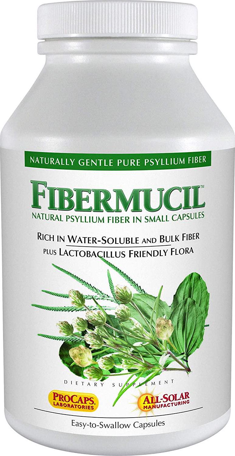 Andrew Lessman Fibermucil 1000 Capsules –Psyllium Husk Powder. Gently Promotes Regularity and Digestive Health. Rich in Fiber. Gentle, Easy and Effective. No Additives. Small Easy to Swallow Capsules