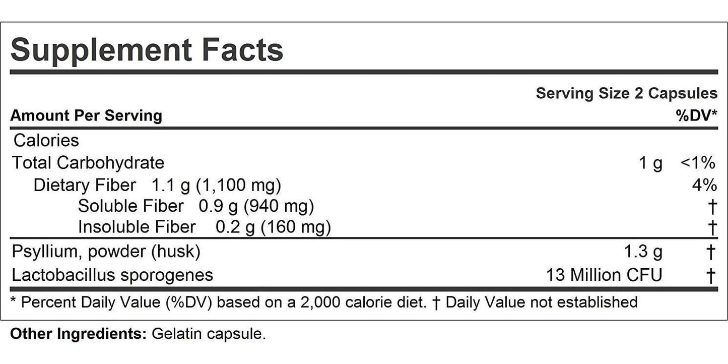 Andrew Lessman Fibermucil 1000 Capsules –Psyllium Husk Powder. Gently Promotes Regularity and Digestive Health. Rich in Fiber. Gentle, Easy and Effective. No Additives. Small Easy to Swallow Capsules