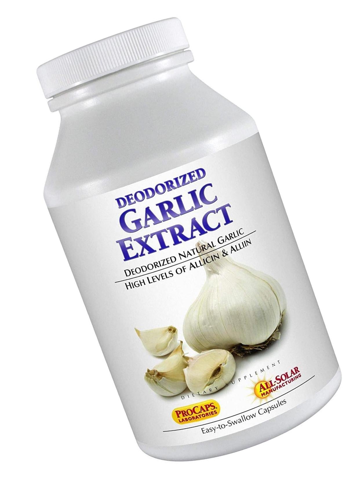 Andrew Lessman Garlic Extract 60 Capsules Promotes Heart and Cardiovascular Health. Protective Sulfur-Based Compounds. Pure, Gentle, Odorless. No Aftertaste, No Stomach Upset, No Additives