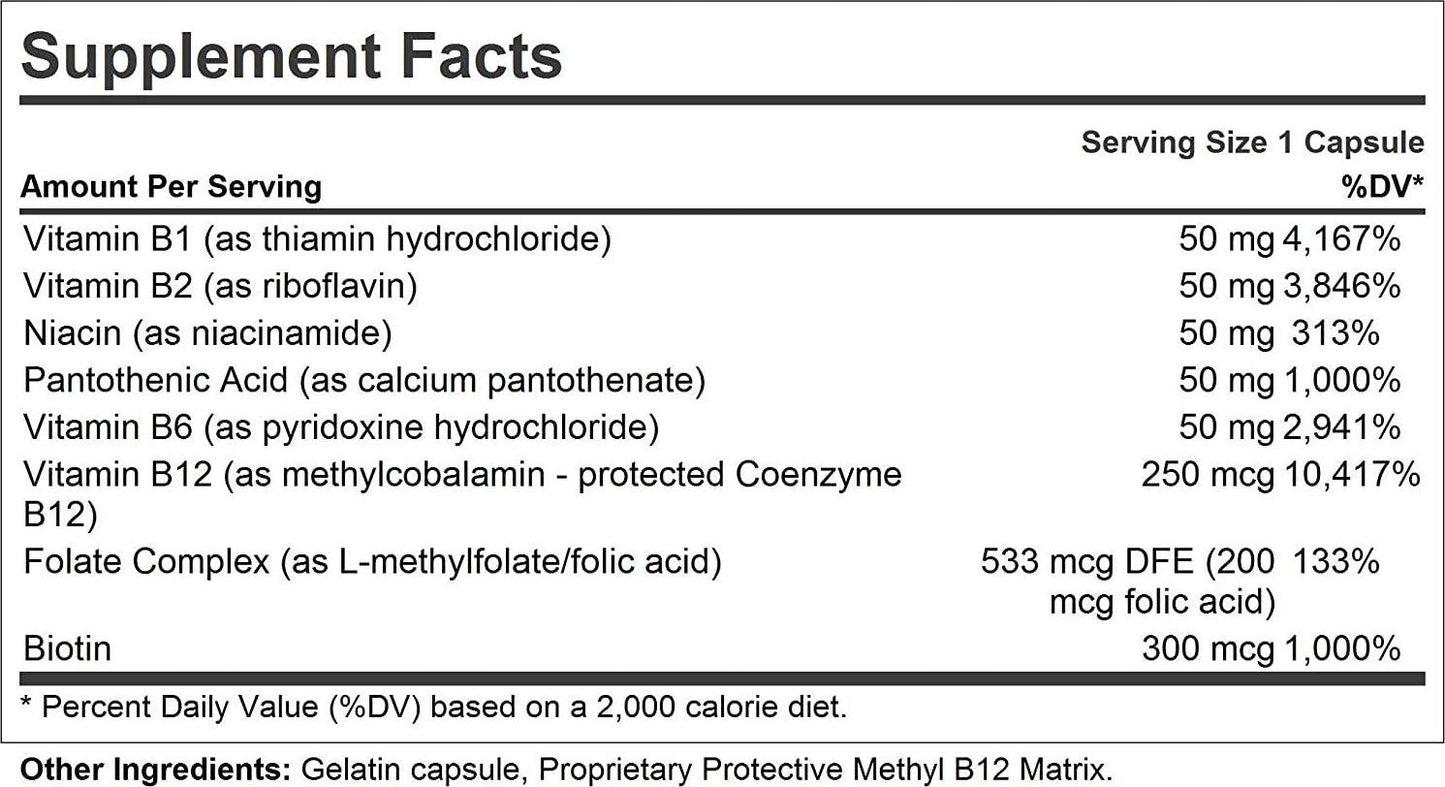 Andrew Lessman High Potency B-Complex 360 Capsules - with High Levels of Folate Complex and Biotin, Promotes Cellular Growth, Energy, Immune Function, Detoxification, Fat Metabolism and More